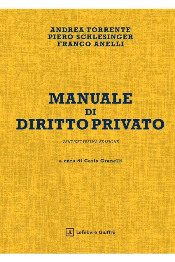 Copertina Manuale di Diritto Privato Torrente Schlesinger Anelli
