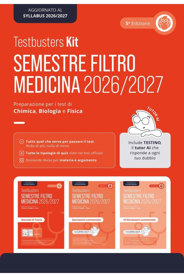 Testbusters. Kit semestre filtro 2026/2027. Con software di simulazione