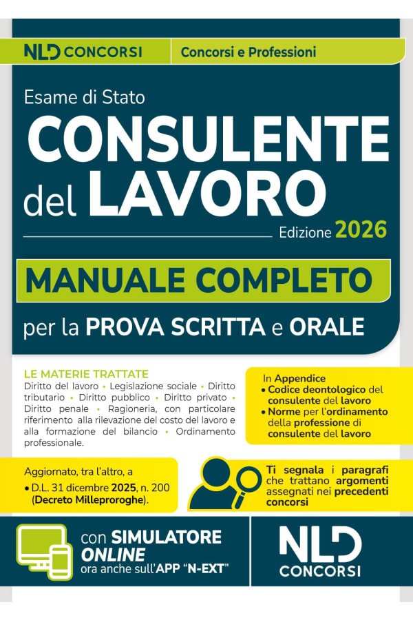 Manuali consigliati per esame di stato consulente del lavoro